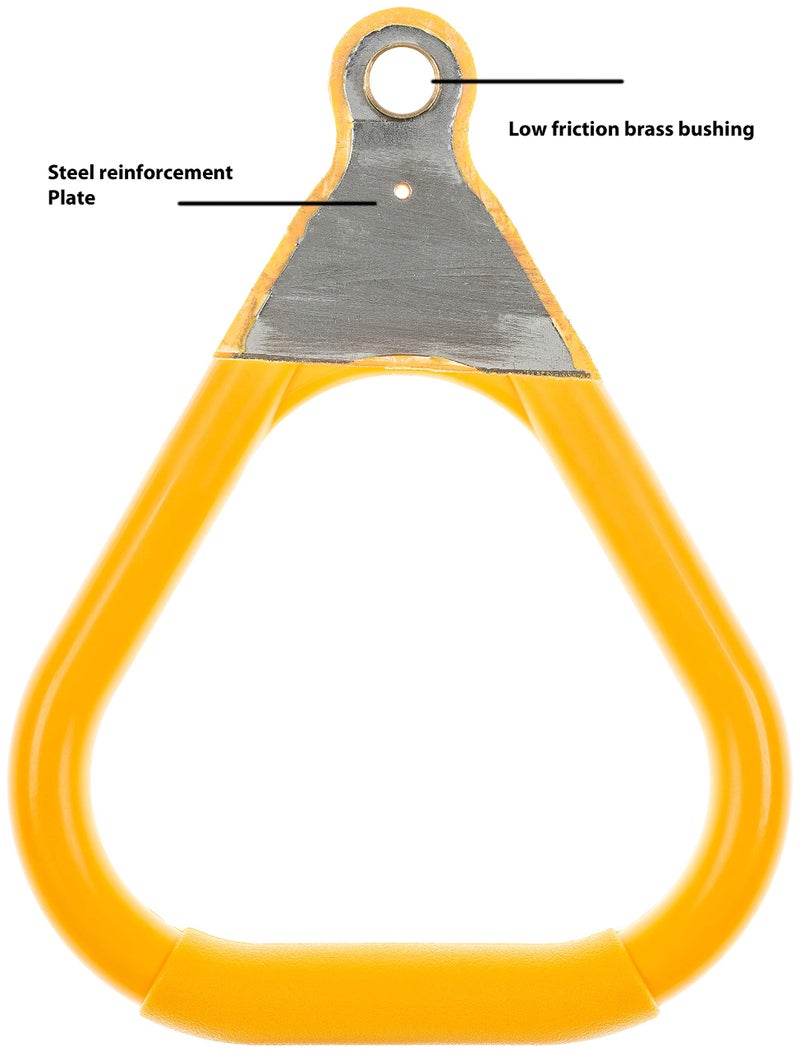 Safe Kidz 18" Trapeze Swing Bar Rings 48" Heavy Duty Chain Swing Set Accessories & Carabiners (Green) - Image 3
